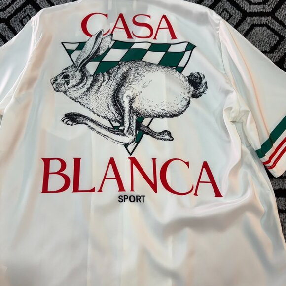 Casablanca White 'Casa Way' World Series Silk Shirt - Picture 5 of 6